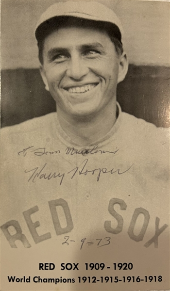 HARRY HOOPER SIGNED PHOTO CARD w/JSA COA