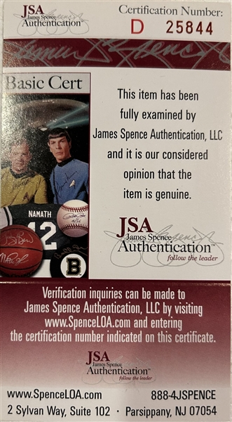 FRANK FRISCH SIGNED MAGAZINE PHOTO w/JSA COA