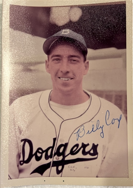 BILLY COX BROOKLYN DODGERS SIGNED PHOTO w/JSA