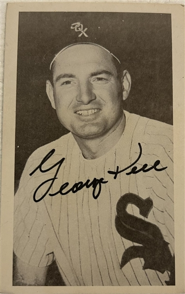 GEORGE KELL SIGNED PHOTO POSTCARD w/JSA