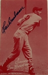 LOU BOUDREAU SIGNED EXHIBIT CARD w/JSA