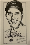 BOB FELLER SIGNED PICTURE w/JSA
