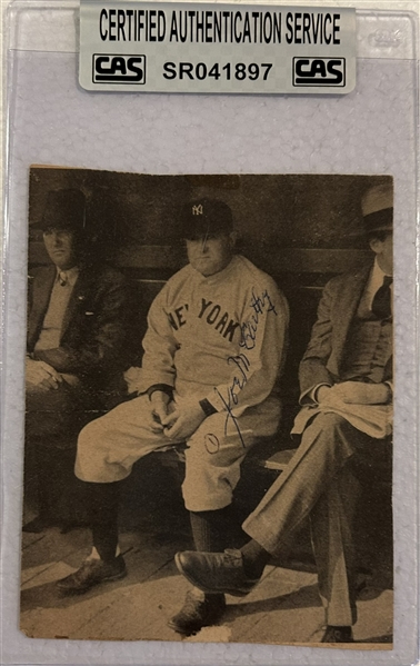 JOE MCCARTHY NEW YORK YANKEES SIGNED MAGAZINE PHOTO w/CAS