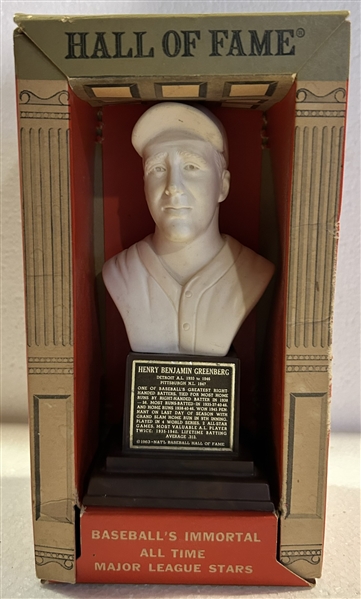 1963 HANK GREENBERG HALL OF FAME BUST - HTF 2nd SERIES