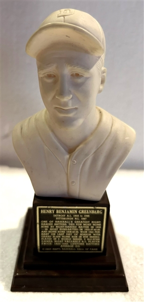 1963 HANK GREENBERG HALL OF FAME BUST - HTF 2nd SERIES