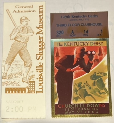 2003 KENTUCKY DERBY TICKET & LANYARD
