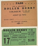 VINTAGE 50s ROLLER DERBY TICKETS - 2