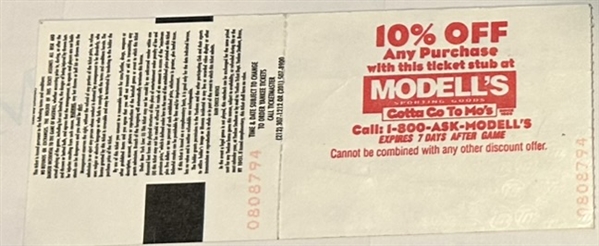 1998 DAVID WELLS PERFECT GAME TICKET