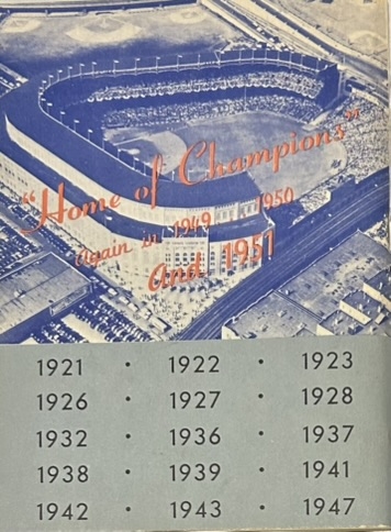 1952 PLAY BALL WITH THE YANKEES RECRUITMENT BOOKLET