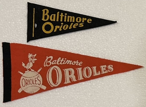 VINTAGE BALTIMORE ORIOLES mini PENNANTS -2