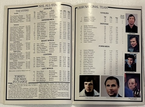 1979 NHL CHALLENGE CUP PROGRAM - NHL ALL-STARS vs USSR