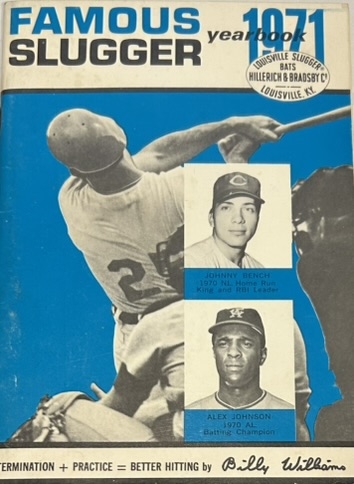 1971 FAMOUS SLUGGER YEARBOOK w/JOHNNY BENCH COVER