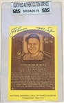 JOHNNY MIZE SIGNED "HOF" POSTCARD w/CAS