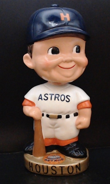 60'S HOUSTON ASTROS GOLD BASE BOBBING HEAD W/ BASE STICKER