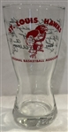 1965-66 ST. LOUIS HAWKS GLASS w/PLAYER SIGNATURES