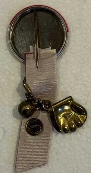 VINTAGE LOS ANGELES DODGERS PIN w/RIBBON & CHARMS