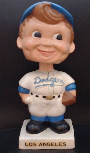 60'S WHITE BASE LA DODGERS BOBBING HEAD