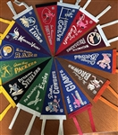 60s COMPLETE SET OF 14 NFL TEAM PENNANTS