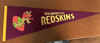 60s WASHINGTON REDSKINS PENNANT -HTF