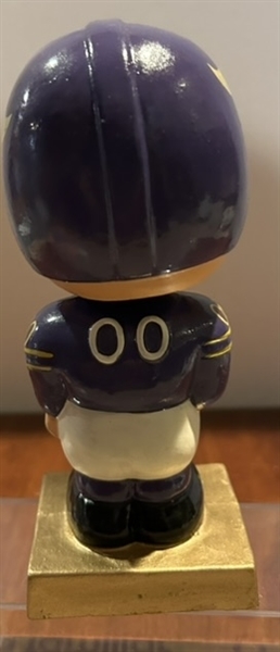 60s MINNESOTA VIKINGS SQUARE GOLD BASE BOBBING HEAD