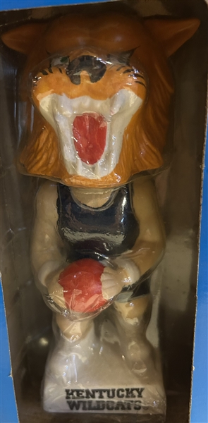 KENTUCKY WILDCATS MASCOT BOBBING HEAD w/BOX