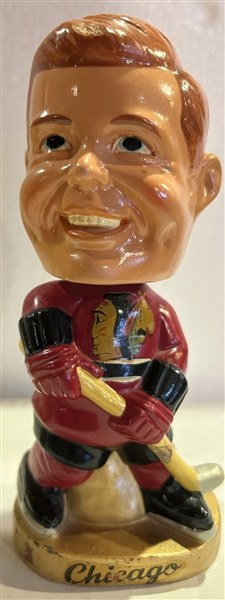 60s CHICAGO BLACK HAWKS REALISTIC FACE BOBBING HEAD