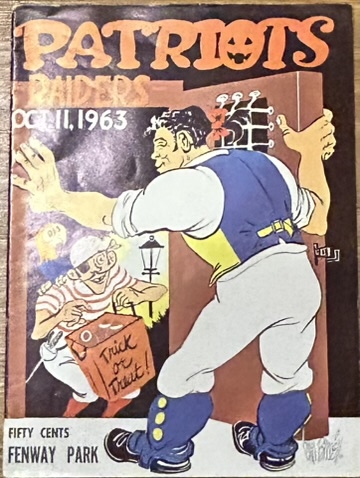 1963 BOSTON PATRIOTS vs OAKLAND RAIDERS PROGRAM
