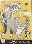 1962 SAN DIEGO CHARGERS vs DALLAS TEXANS PROGRAM