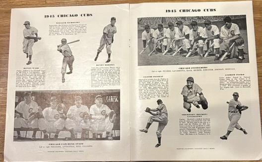 1945 WORLD SERIES PROGRAM - TIGERS vs CUBS