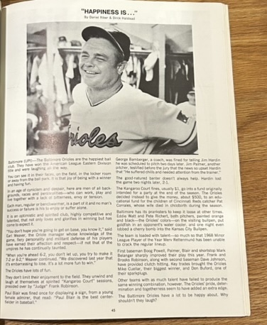1969 WORLD SERIES PROGRAM - ORIOLES vs METS