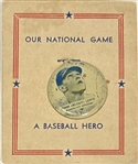 30s JOHN "BUDDY" LEWIS "OUR NATIONAL GAME" PIN w/CARD