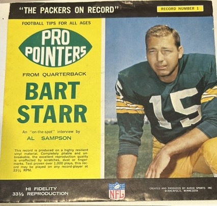 1963 THE PACKERS ON RECORD- BART STARR RECORD w/SLEEVE