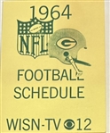 1964 GREEN BAY PACKERS SCHEDULE BOOKLET