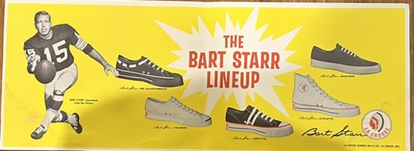 VINTAGE GREEN BAY PACKERS 'BART STARR ADVERTISING POSTER