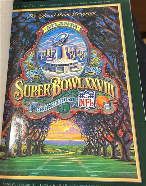 SUPER BOWL XXVII BOUND PROGRAM SIGNED BY JIMMY JOHNSON