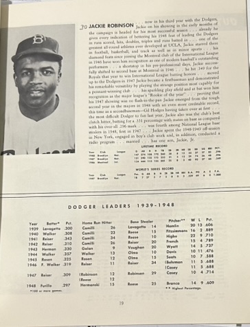 1949 BROOKLYN DODGERS YEARBOOK