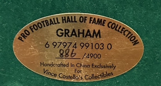 1999 OTTO GRAHAM PRO FOOTBALL HALL OF FAME SIGNED STATUE