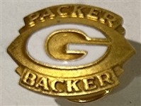 VINTAGE GREEN BAY PACKERS "PACKER BACKER" TIE CLASP - L@@K!