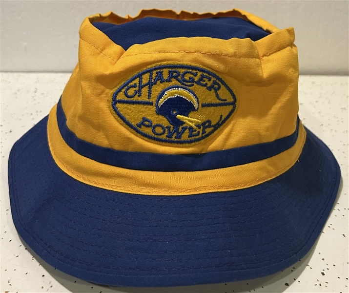 VINTAGE SAN DIEGO CHARGERS CHARGER POWER BUCKET HAT