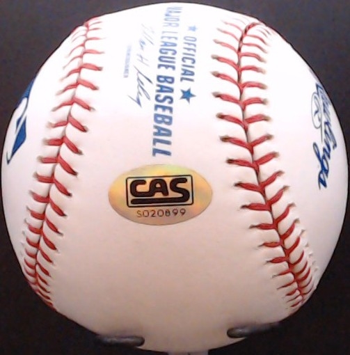 JOSE VISCAINO SIGNED BASEBALL W/CAS COA