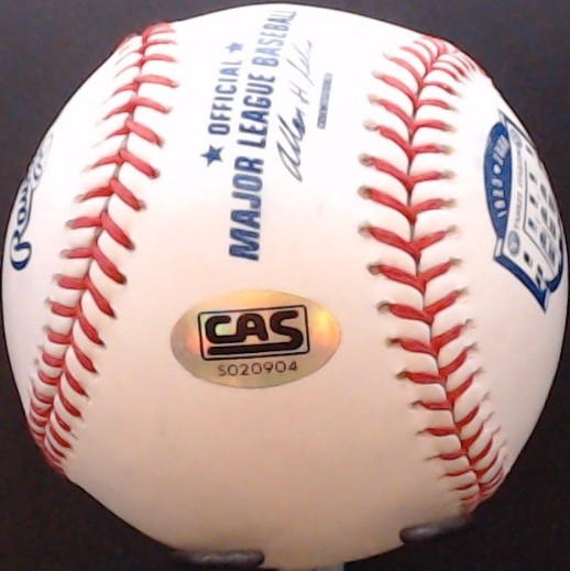 JASON GIAMBI AUTOGRAPHED BASEBALL W/ CAS COA
