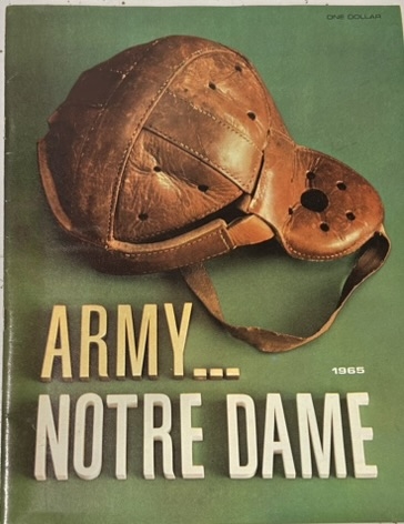 1965 NOTRE DAME vs ARMY FOTTBALL PROGRAM