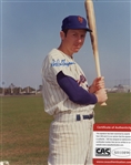 ROD GASPER SIGNED 8X10 PHOTO W/CAS COA 1969 METS