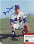 DUFFY DYER SIGNED 8X10 PHOTO W/CAS COA  1969 METS