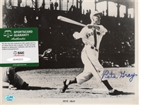 PETE GRAY SIGNED PHOTO WITH SGC COA