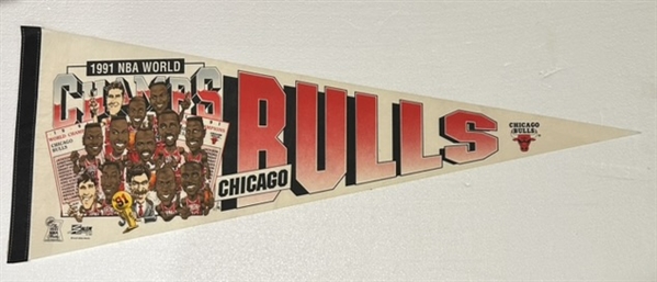 1991 CHICAGO BULLS WORLD CHAMPS w/PLAYER IMAGES