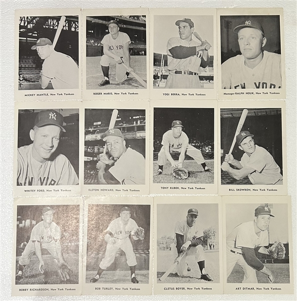 1961 NEW YORK YANKEES PHOTO PACK PICTURES- COMPLETE w/MANTLE & MARIS